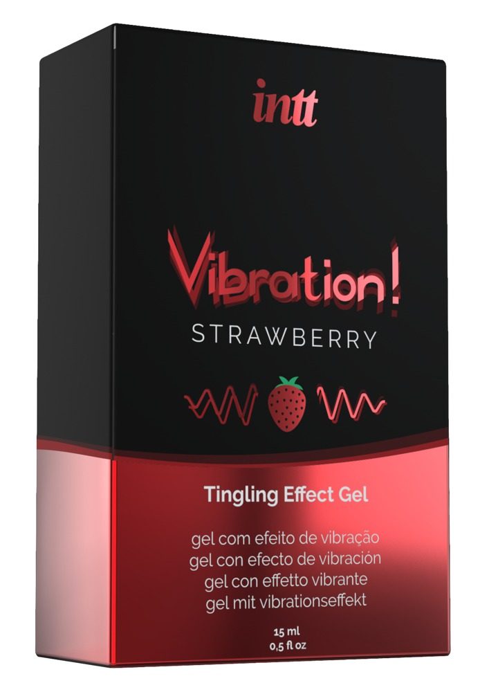 intt Vibration! Strawberry Tingling Gel 15 ml - Obrázek 4