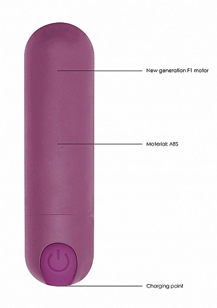 Shots Be Good Tonight 10 Speed Rechargeable Bullet Purple (obrázek 10)