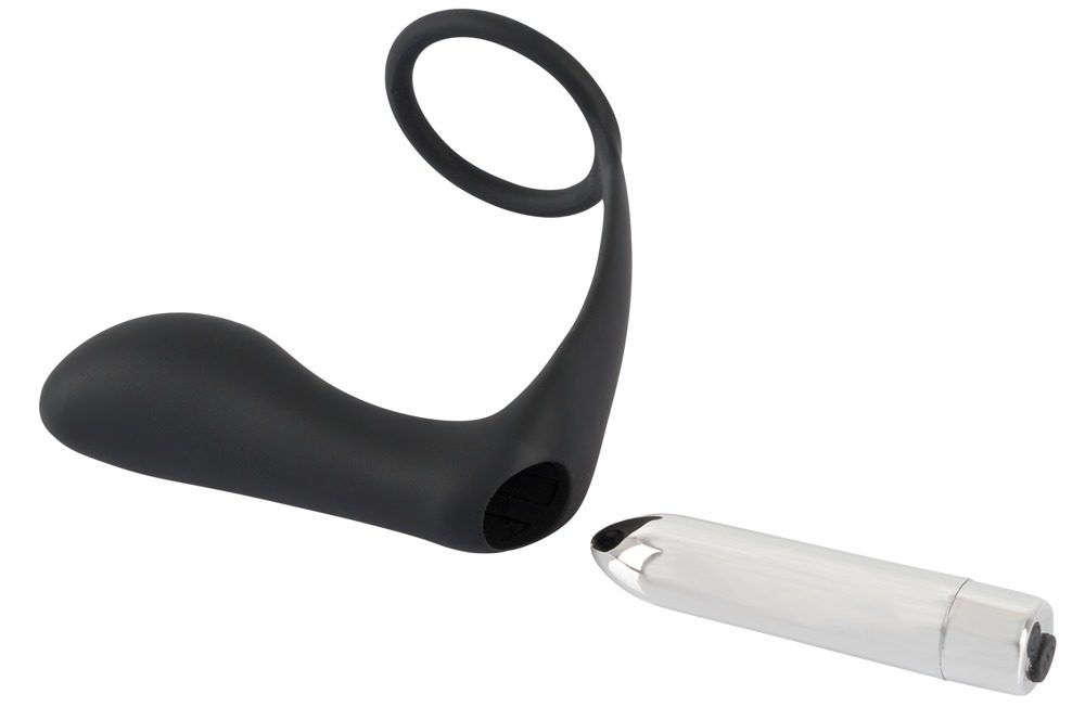 Black Velvets anální vibrátor s kroužkem na penis černý (obrázek 4)