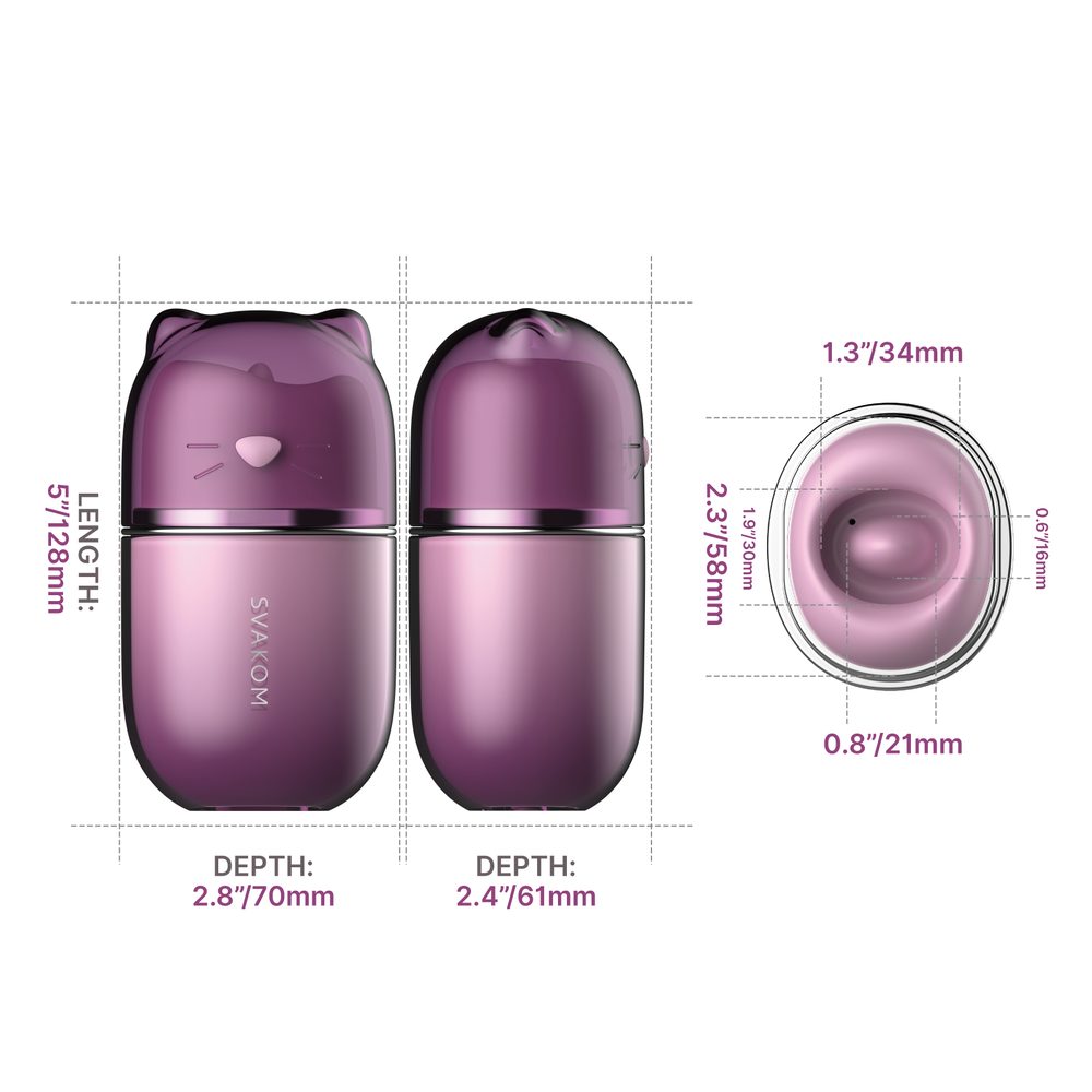 Svakom Klitty Dual Action Licking & Suction Stimulator Dusty Lavender (obrázek 12)