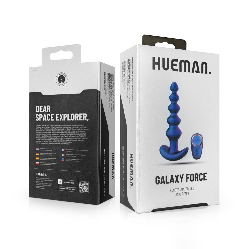 Hueman Galaxy Force Vibrating Butt Plug With Remote (obrázek 10)