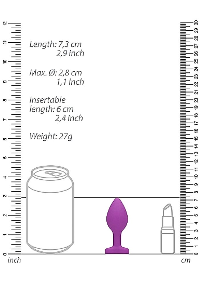 Ouch! Regular Diamond Butt Plug (obrázek 10)