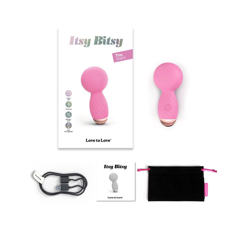 Love to Love Itsy Bitsy Mini Wand Vibrator Pink - Obrázek 5