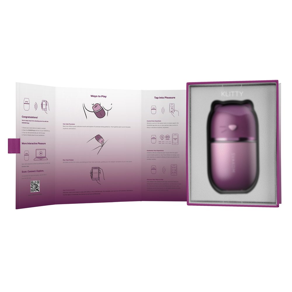 Svakom Klitty Dual Action Licking & Suction Stimulator Dusty Lavender (obrázek 15)