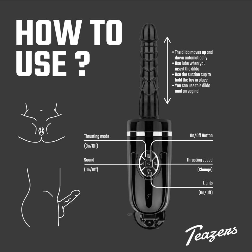 Teazers Thrusting Dildo Vibrator (obrázek 12)
