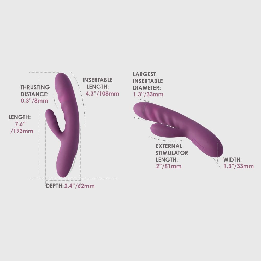 Svakom Avery Powerful Thrusting Vibrator Lilac (obrázek 9)