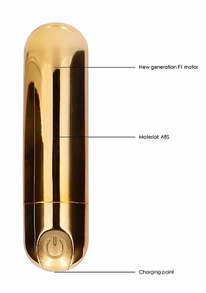 Shots Be Good Tonight 10 Speed Rechargeable Bullet Gold (obrázek 10)