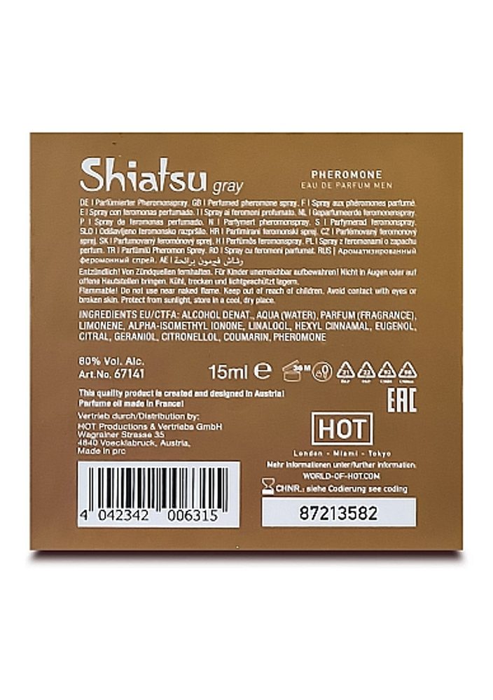 Shiatsu Pheromon Fragrance Man Grey 15ml - Obrázek 4