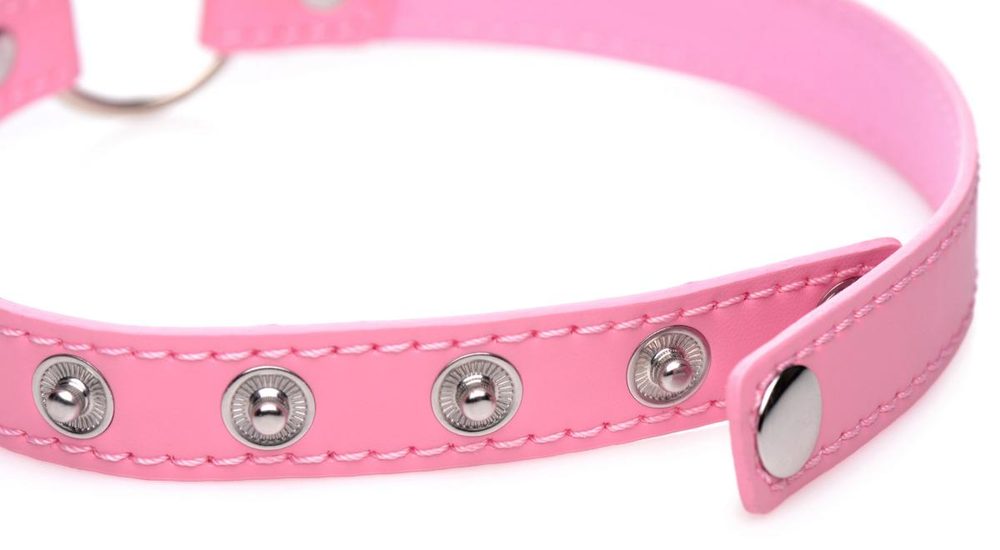 Master Series Kinky Kitty Ring Slim Choker Pink - Obrázek 2