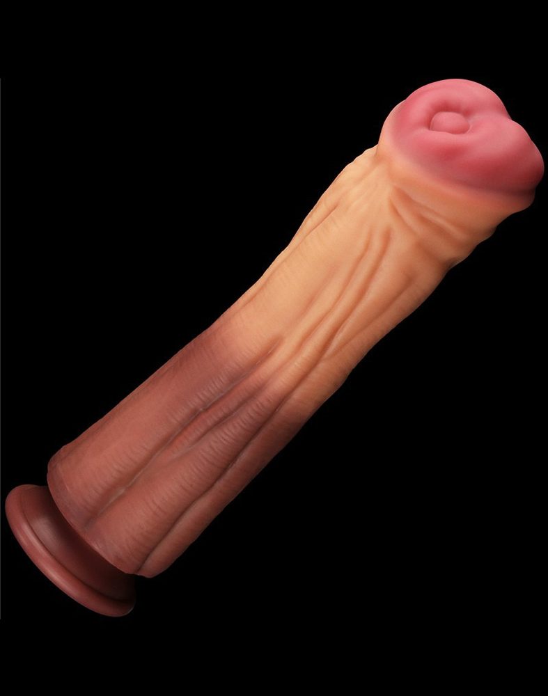 LoveToy 12" Dual Layered Platinum Silicone Cock - Obrázek 4
