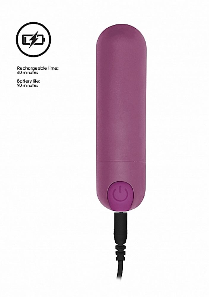 Shots Be Good Tonight 10 Speed Rechargeable Bullet Purple (obrázek 8)
