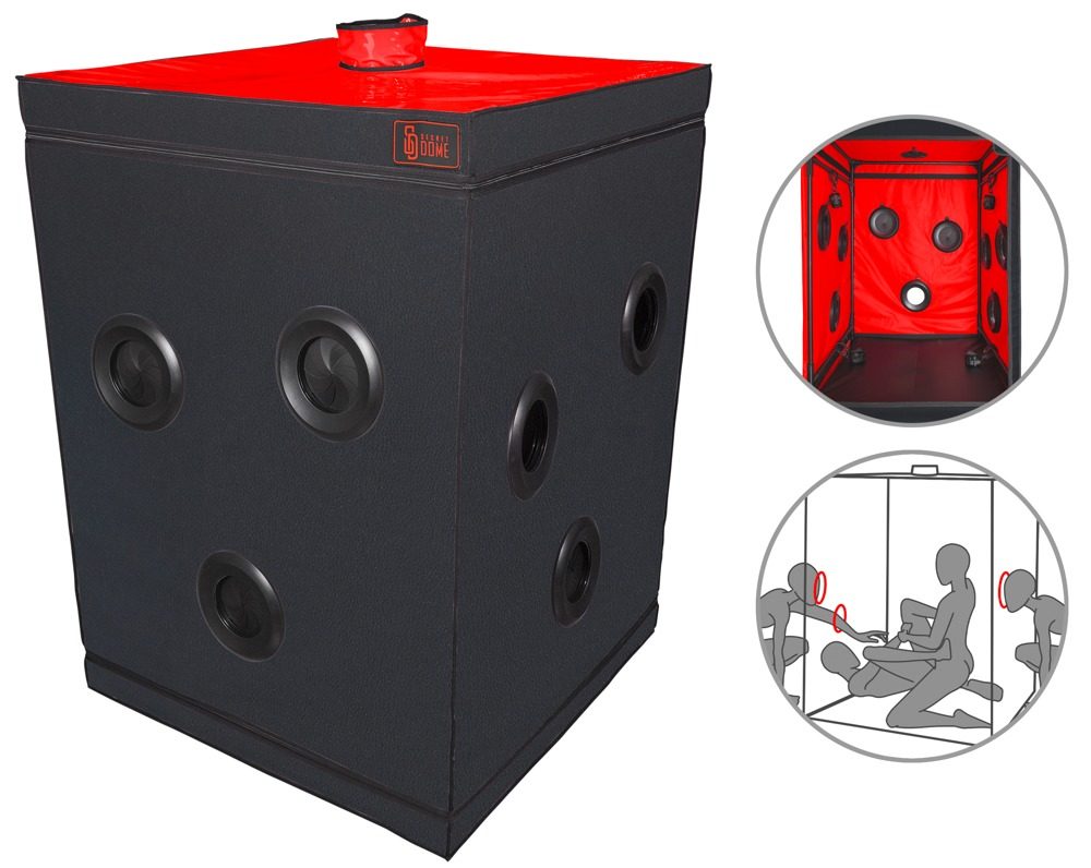 Secretdome BDSM sexuální kabina s otvory černá - Obrázek 3