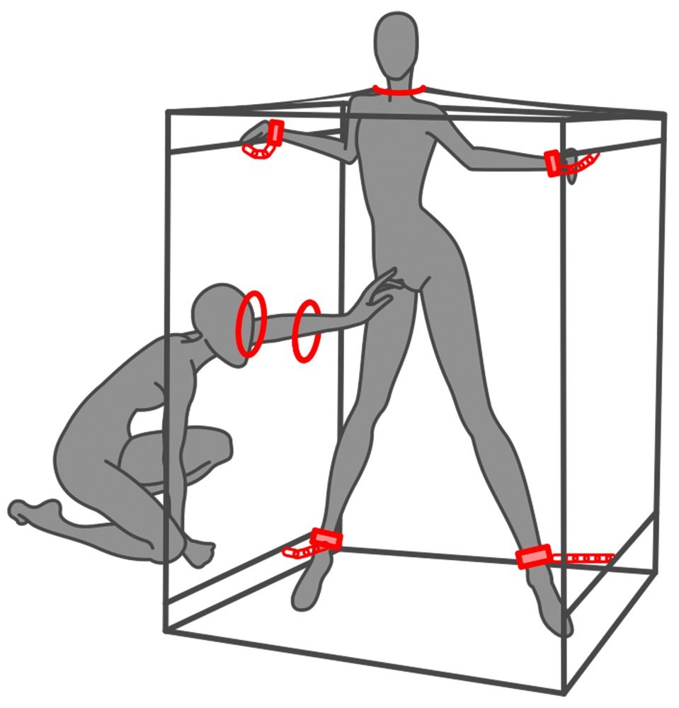 Secretdome BDSM sexuální kabina s otvory černá - Obrázek 5