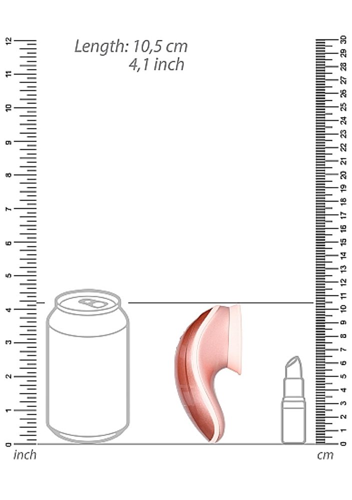 Shots Innovation Twitch Hands-Free Suction & Vibration Toy RoseGold - Obrázek 6