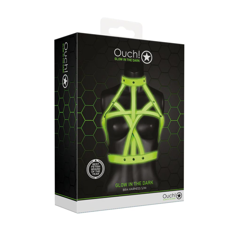 Ouch! Glow in the Dark Bra Harness Velikost L/XL
