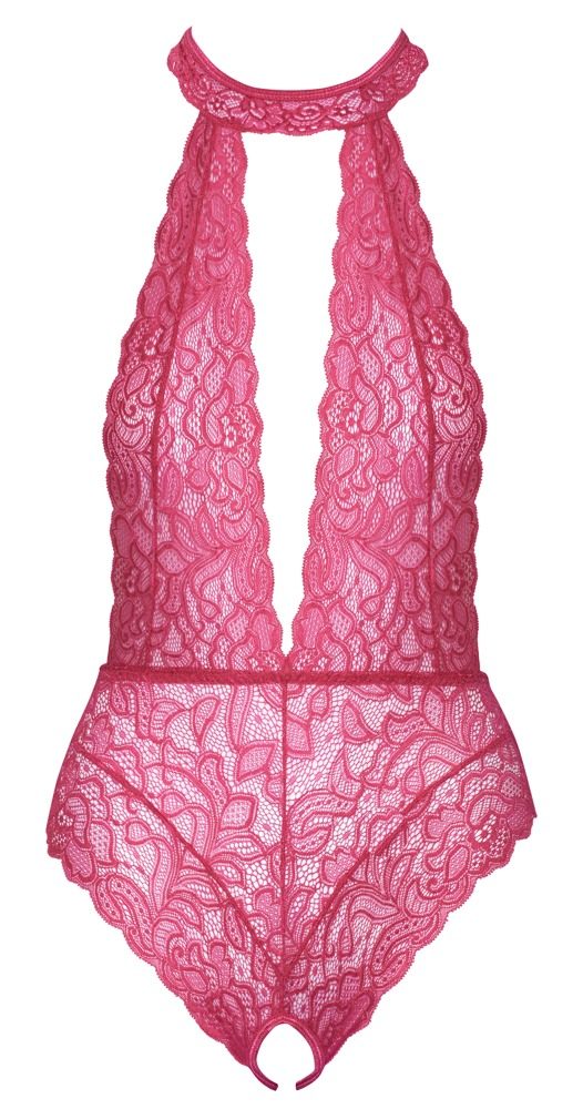 Cottelli Crotchless Lace Body 2643537 Pink - Obrázek 7