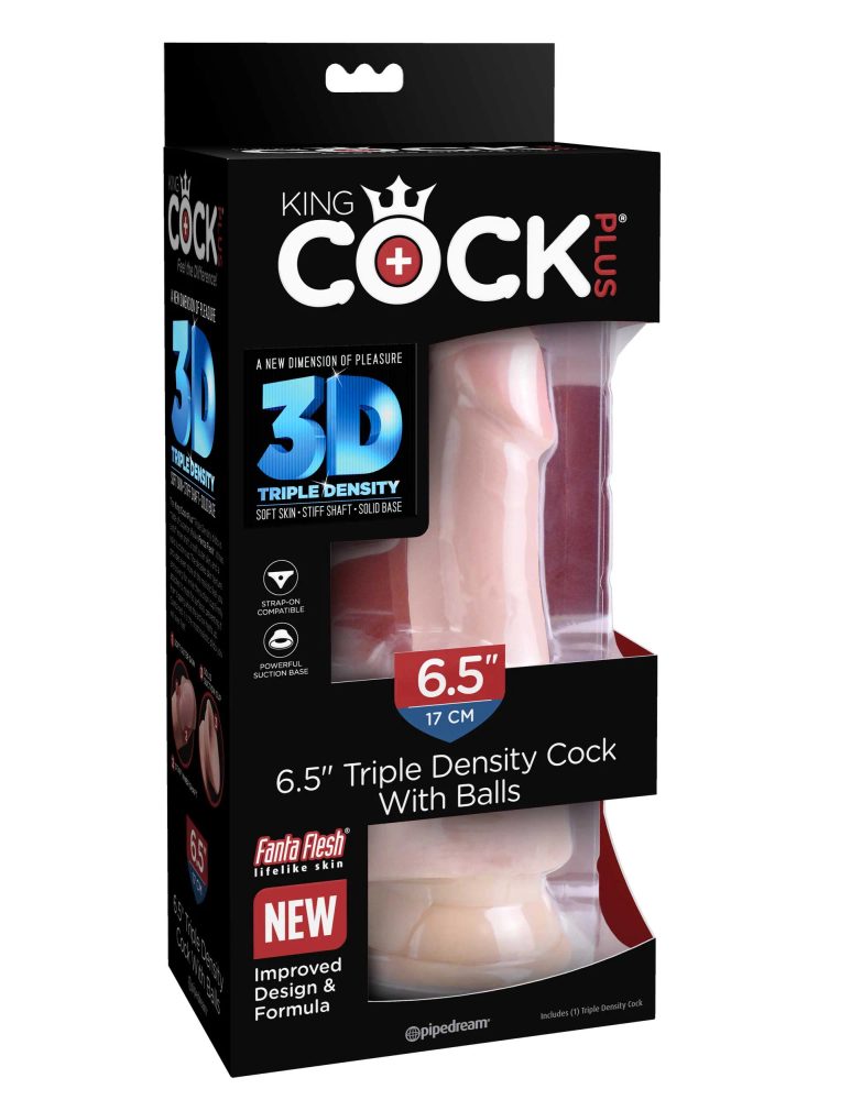 King Cock Plus 6,5" Triple Density Cock with Balls Klasické dildo (obrázek 7)