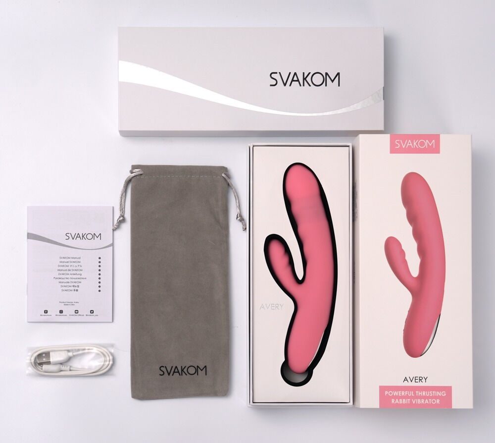 Svakom Avery Powerful Thrusting Vibrator Pink (obrázek 10)