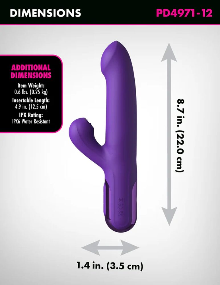 Pipedream Fantasy For Her Super SoniX Thruster Purple. (obrázek 8)