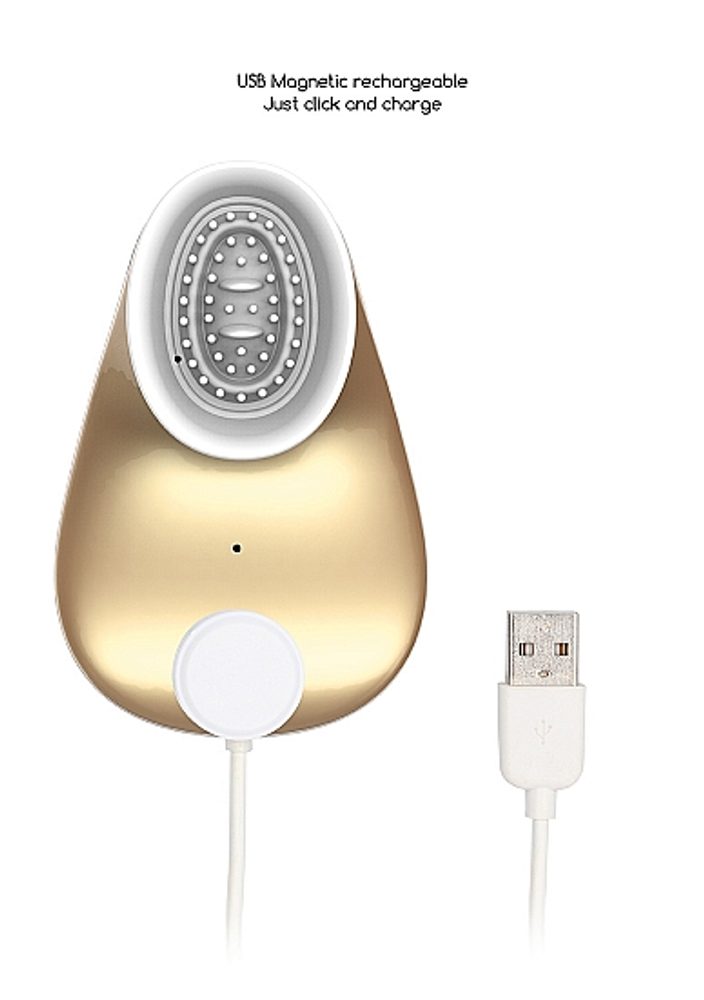 Shots Innovation Twitch Hands-Free Suction & Vibration Toy Gold (obrázek 11)