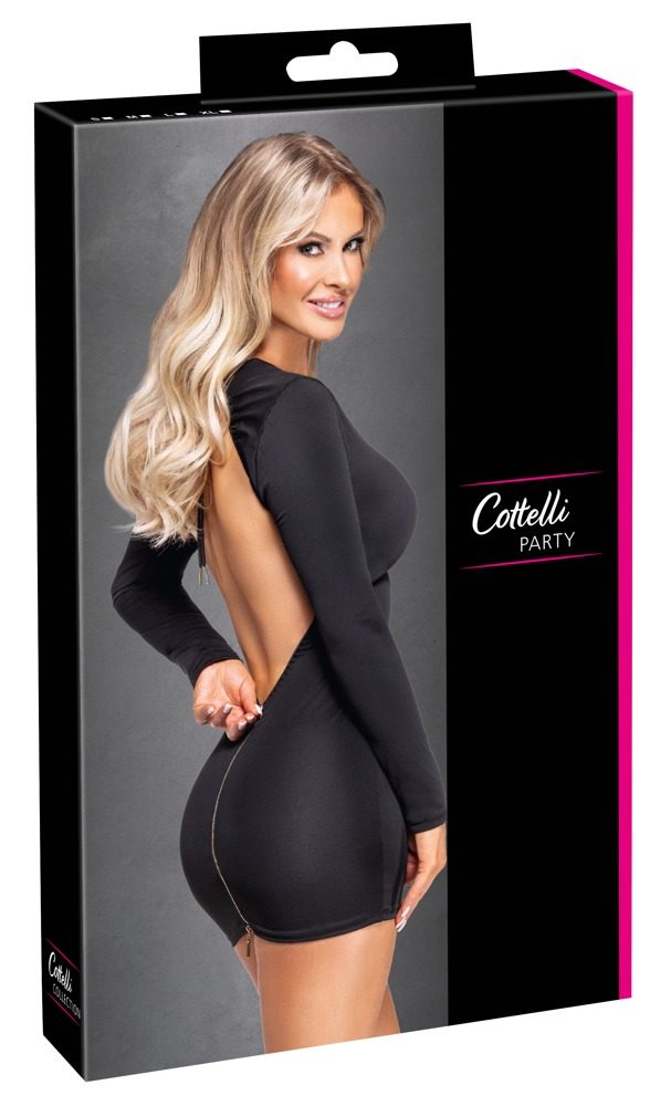 Cottelli Mini Dress with Large Cut Out at the Back 2719266 Black (obrázek 6)