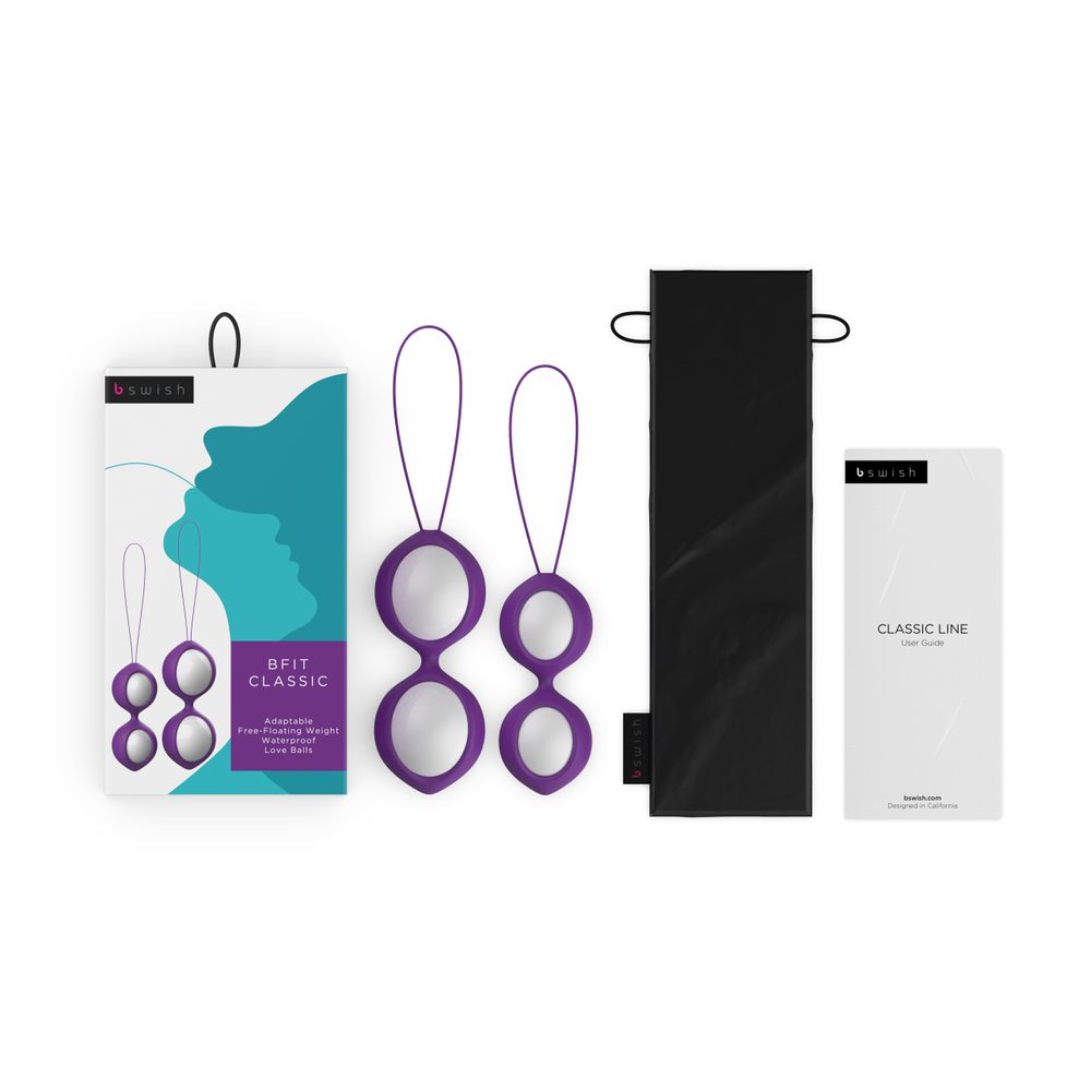 B Swish  Bfit Classic Kegel Balls Purple - Obrázek 3