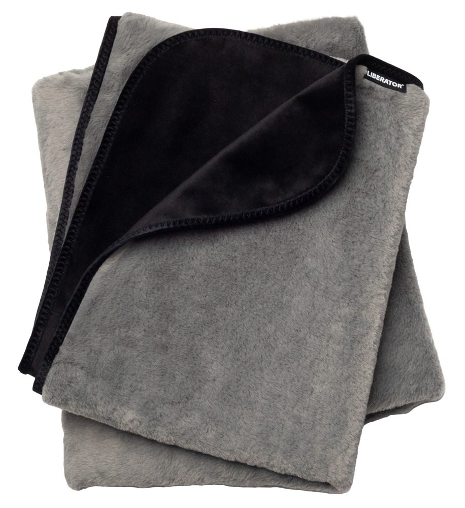 Liberator Fascinator Fur Throw Grey