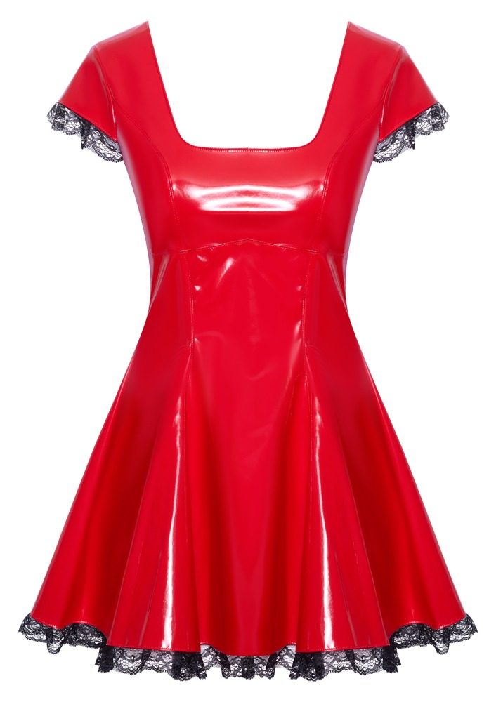 Black Level Vinyl Dress Red - Obrázek 6