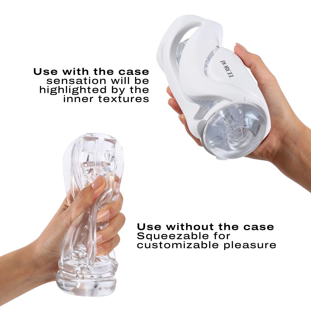 Dorcel Deep Blow Masturbator with Sleeve White (obrázek 4)