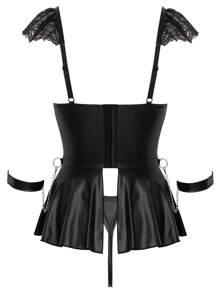 Cottelli Bondage Style Babydoll Set with Handcuffs (obrázek 7)