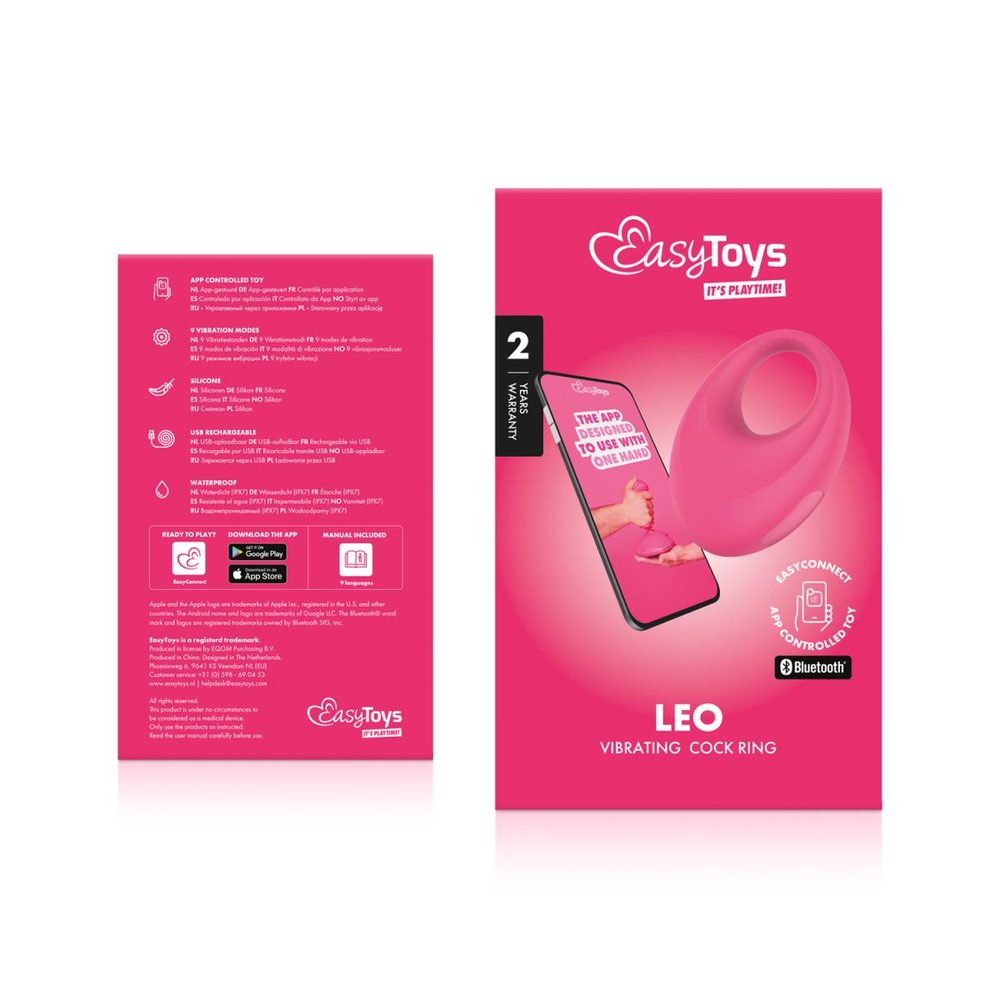 EasyConnect Vibrating Cockring Leo App-Controlled Pink (obrázek 13)