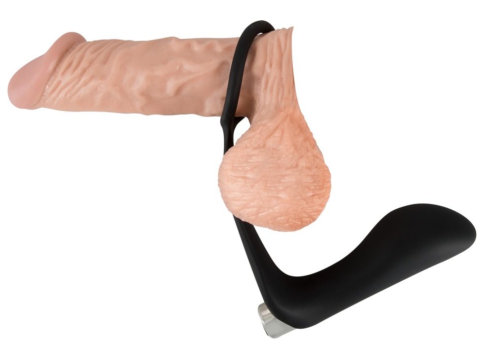 Black Velvets anální vibrátor s kroužkem na penis černý (obrázek 6)