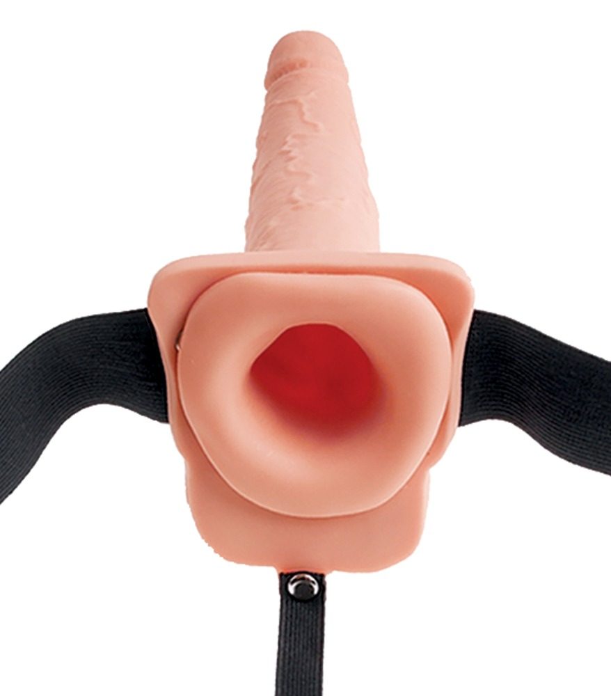 Fetish Fantasy 9" Hollow Squirting Strap On with Balls - Obrázek 3