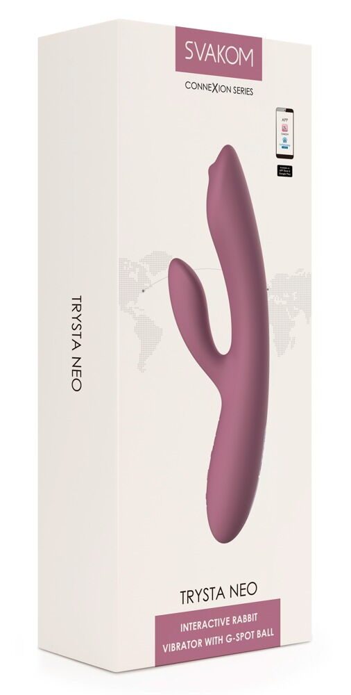 Svakom Trysta Neo APP Romantic Rose vaginální králíček (obrázek 11)