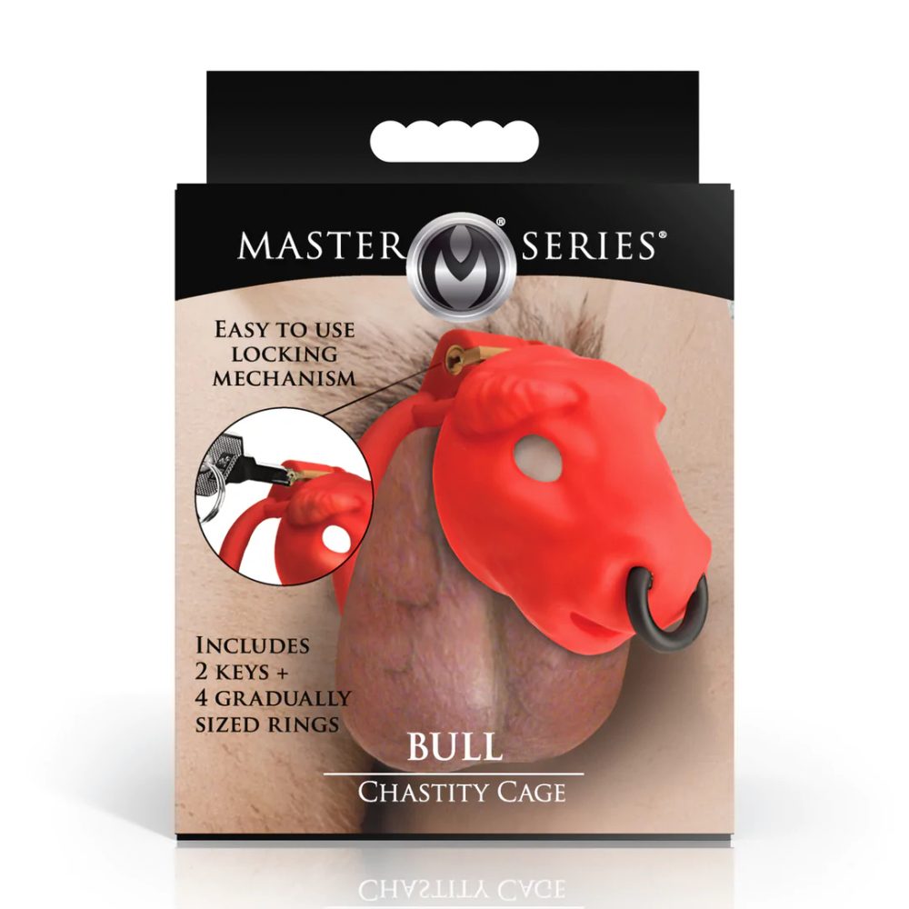 Bull System Chastity Cage Red XL (obrázek 4)