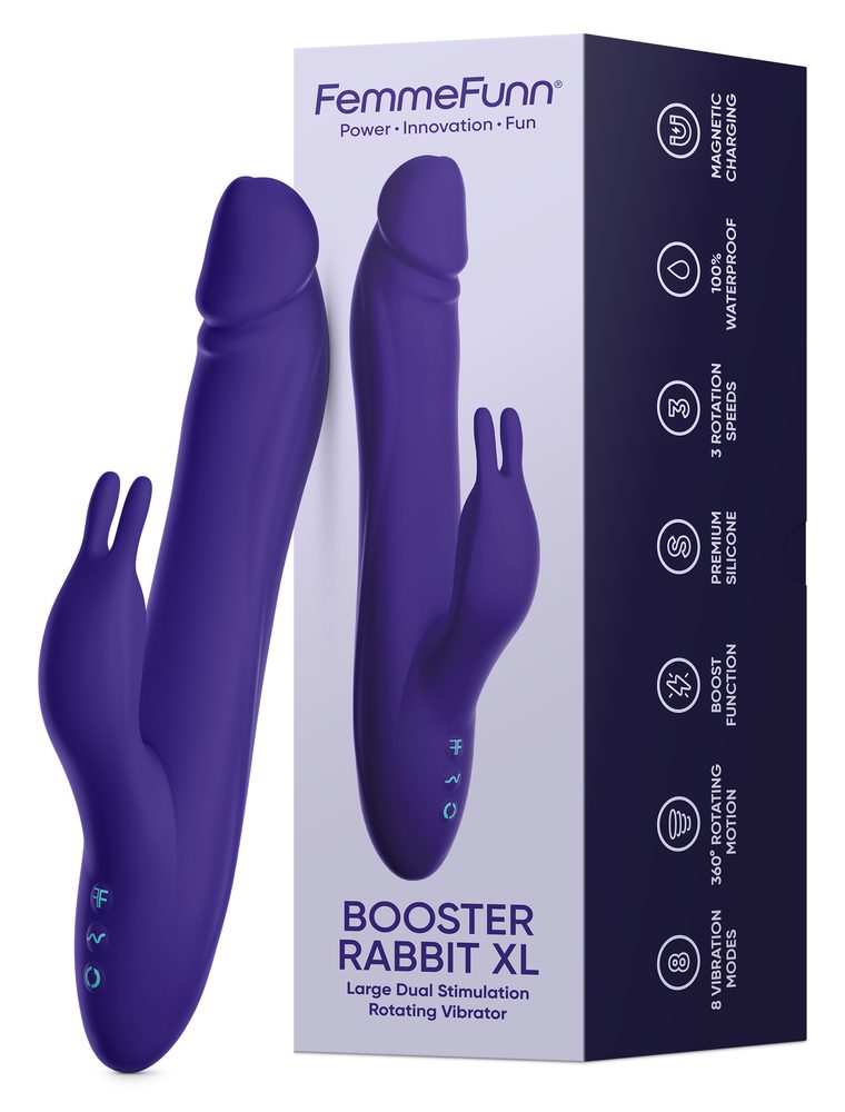 Femmefunn booster rabbit xl dark purple - Obrázek 7