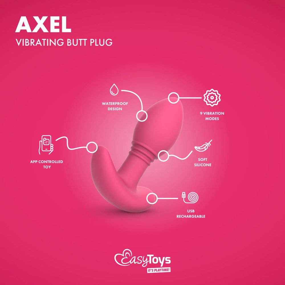 EasyConnect Vibrating Butt Plug Axel App-Controlled Pink (obrázek 14)