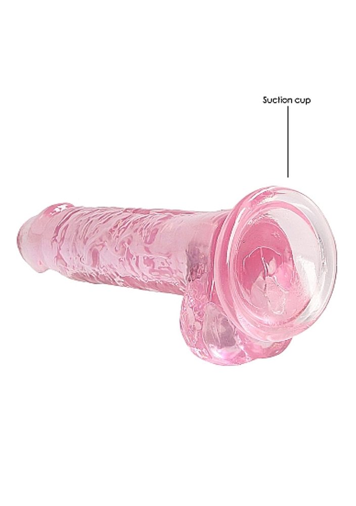 RealRock Realistic Dildo with Balls 17 cm Pink - Obrázek 5