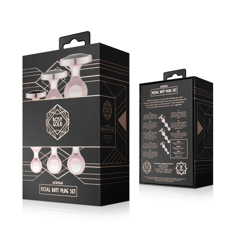 Rosy Gold - anální dildo set (růžové zlato) (obrázek 8)