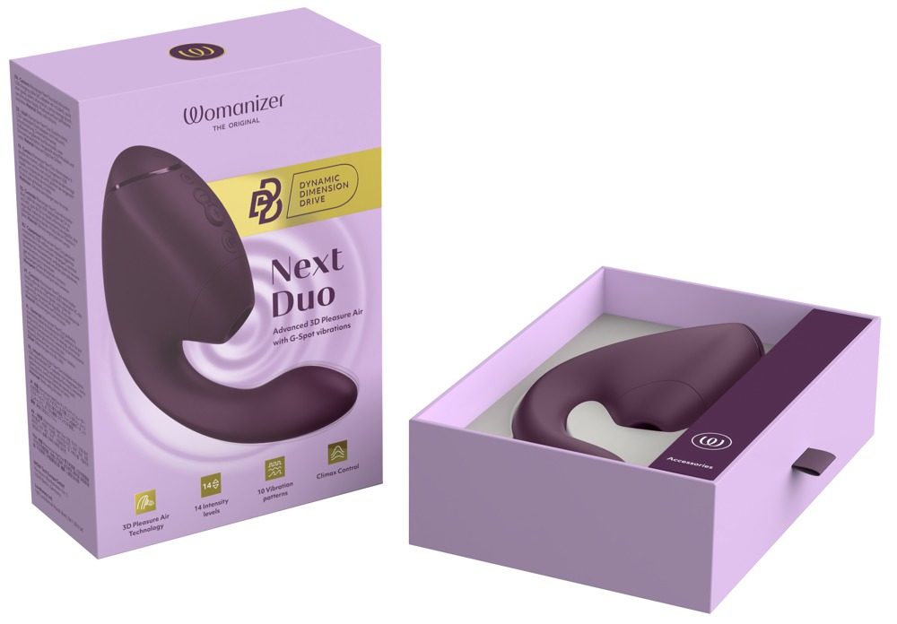 Womanizer Next Duo - 2v1 G-bod vibrátor (fialový) (obrázek 18)