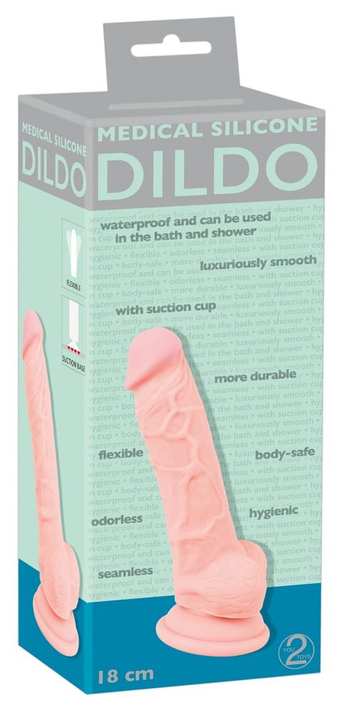 Medical Silicone Dildo 18 cm - Obrázek 7