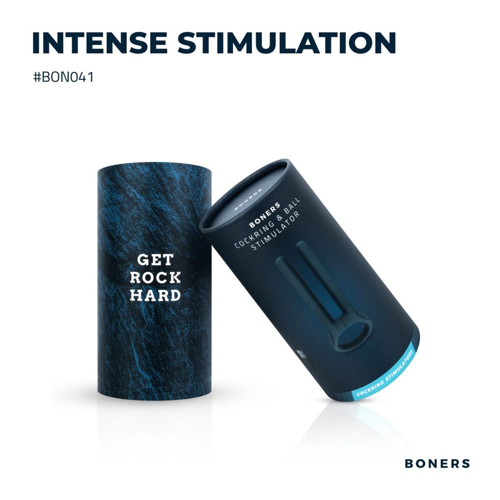 Boners Cockring & Ball Stimulator Blue (obrázek 8)