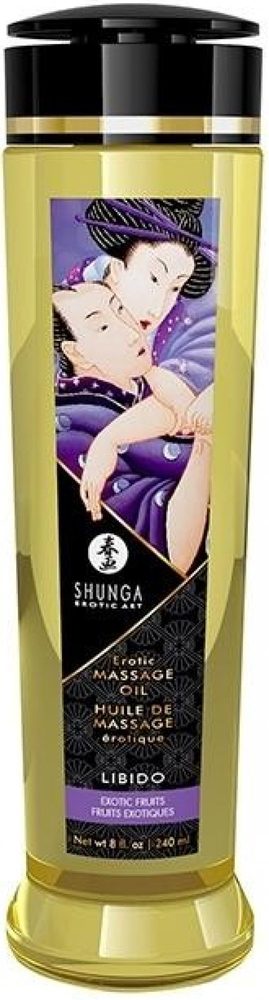 Shunga Libido masážní olej vůně tropického ovoce 250 ml - Obrázek 2