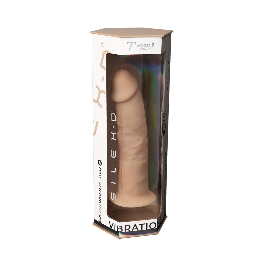 SilexD Model 2 Vibrating Premium Silicone Dual Density Dildo 7" with Remote (obrázek 9)