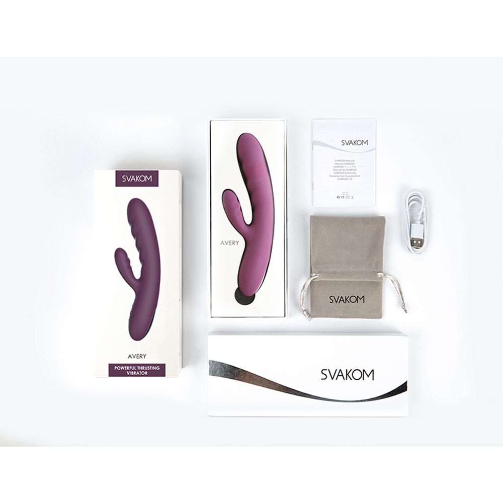 Svakom Avery Powerful Thrusting Vibrator Lilac (obrázek 8)