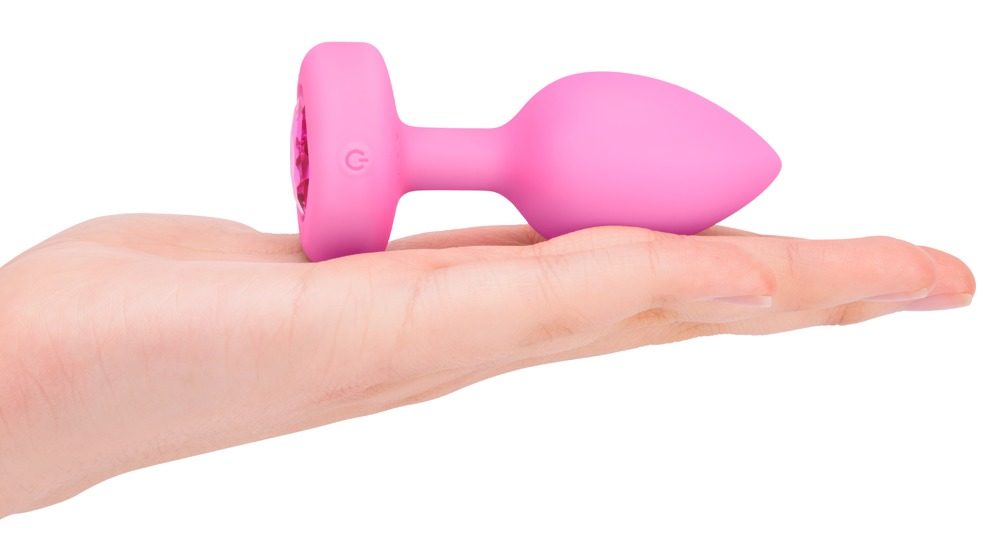 b-Vibe Vibrating Heart Plug S/M Pink - Obrázek 4