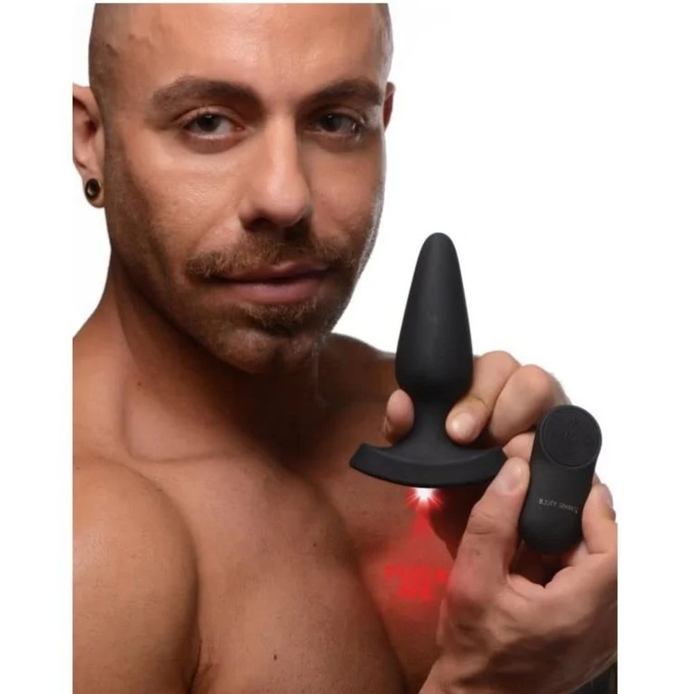 Booty Sparks Laser Fuck Me Medium Anal Plug with Remote Control Black (obrázek 11)