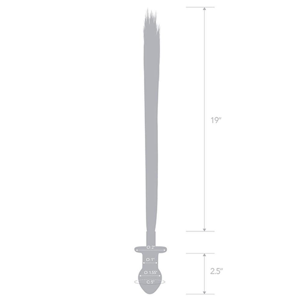 Gläs Horse Tail Glass Butt Plug - Obrázek 5