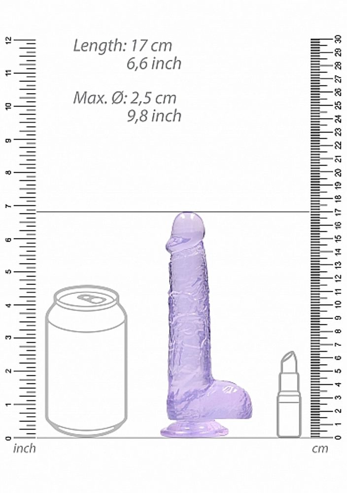 RealRock Crystal Clear 15cm Purple (obrázek 3)