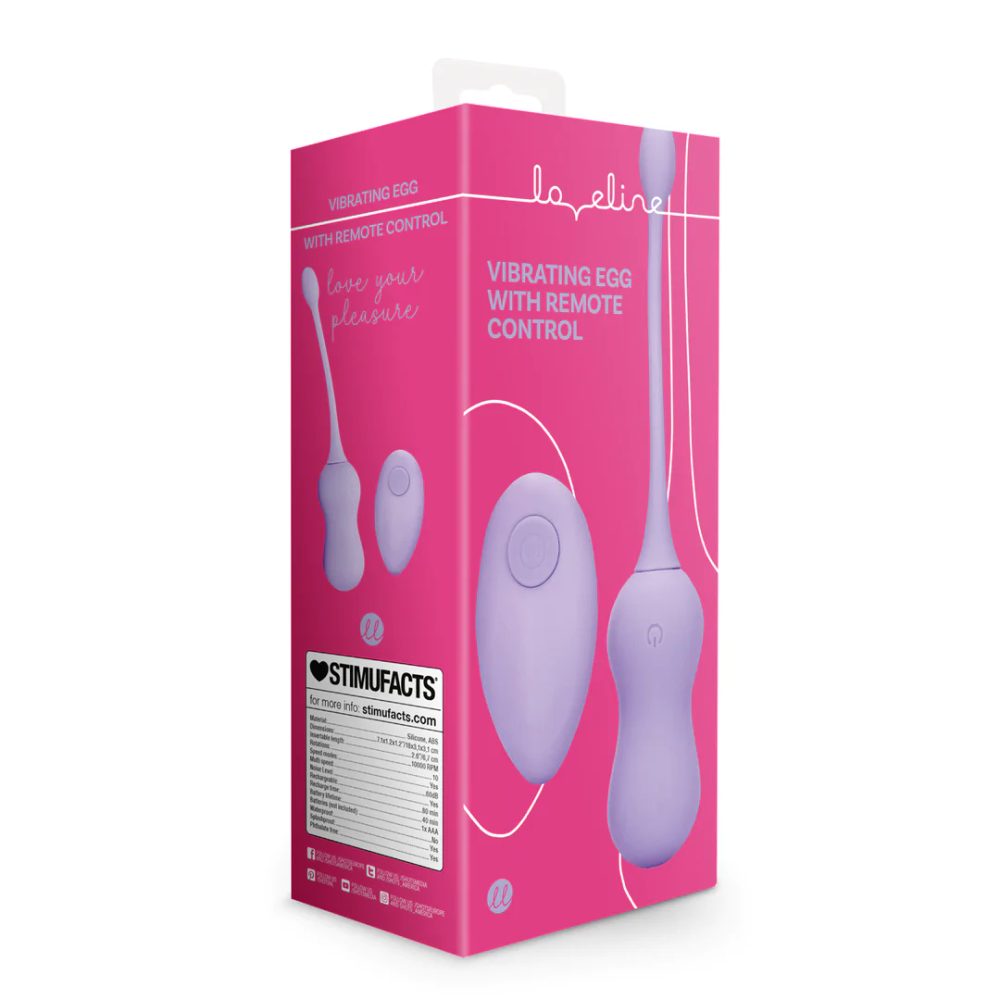 Loveline Vibrating Egg with Remote Control - Violet Harmony (obrázek 9)